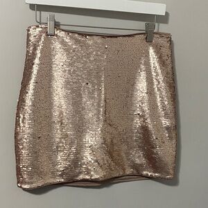 Banana Republic Shimmering Sequin Mini Skirt - Champagne
